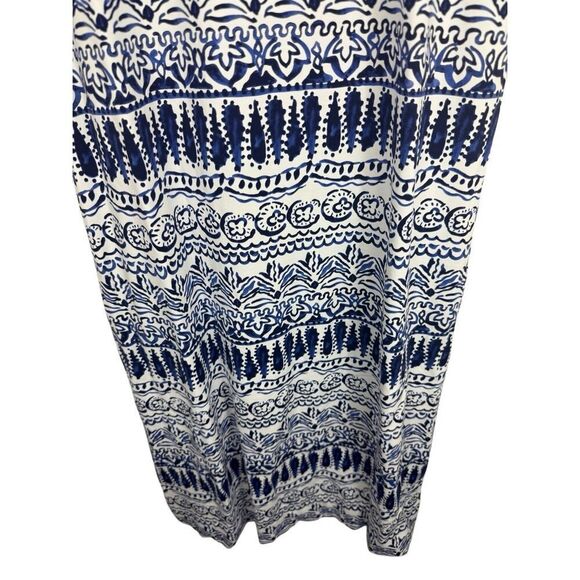 J. McLaughlin Blue / White Pattern Maxi Dress- Size M - Picture 6 of 10